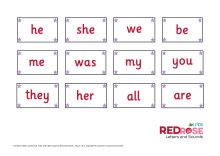 Red Rose Phase 2 & 3 Tricky Word Grids – A3 (PBL180)