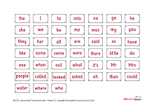 Red Rose Bounce Back Tricky Word Grids - Phases 2 to 5 - A4 (RES723)