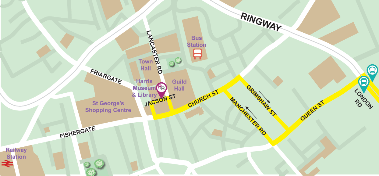 Preston City Centre Map Preston – Walton-Le-Dale Park And Ride - Lancashire County Council