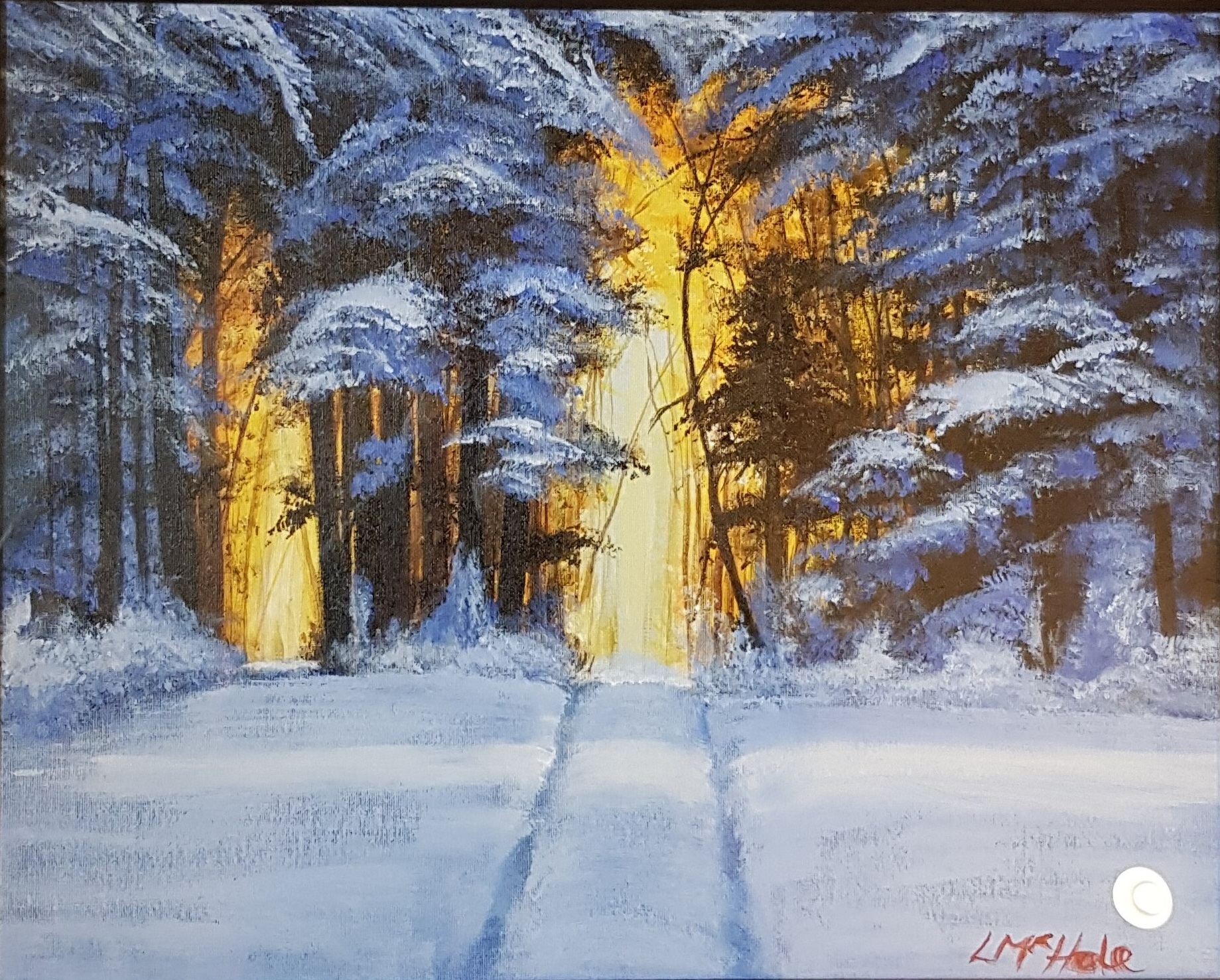 Winter Forest At Sunrise by Liam Mchale by Liam Mchale