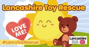 Lancashire Toy Rescue teddy graphic