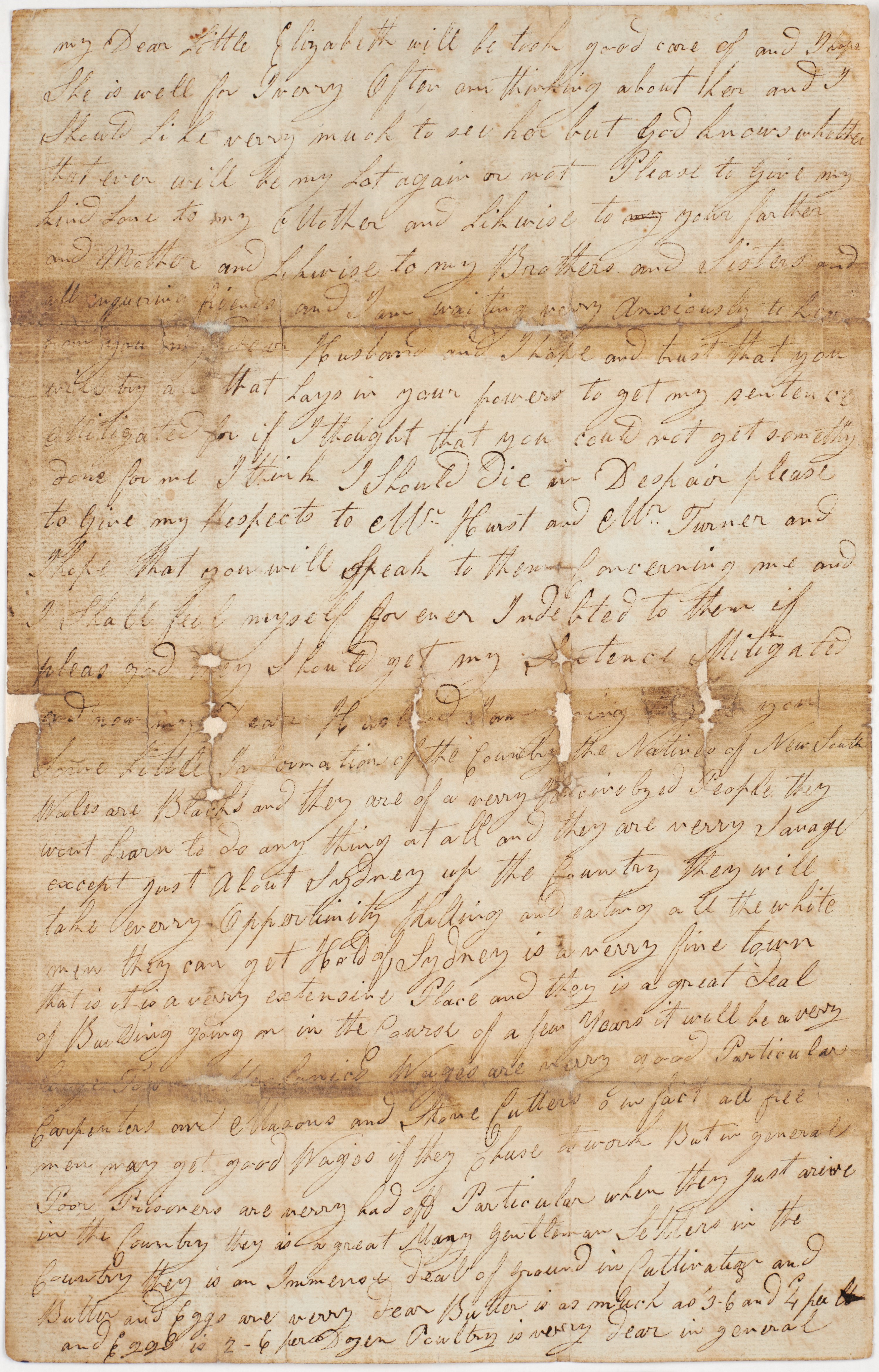 Mary Hindle Letter, 1827